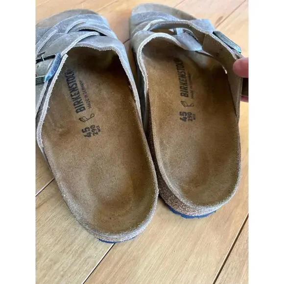 Birkenstock Lugano Suede Soft Footbed Sandals - Men’s Size 45 (12)